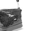 Kép 4/5 - Zellia Női Oldaltáska Zvn24011 Fekete Lakk - Krokkó -
