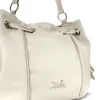 Kép 3/5 - Zellia Női Válltáska 26030F Beige-Arany - Virág Dísszel -