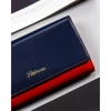 Kép 3/5 - Peterson Női Bőr Pénztárca Ptn Ka-19-4221 Navy/Red - Sötét Kék-Piros