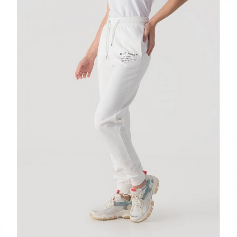 Retro nadrág GERANIUM PANTS JOGGING BOTTOM WHITE 