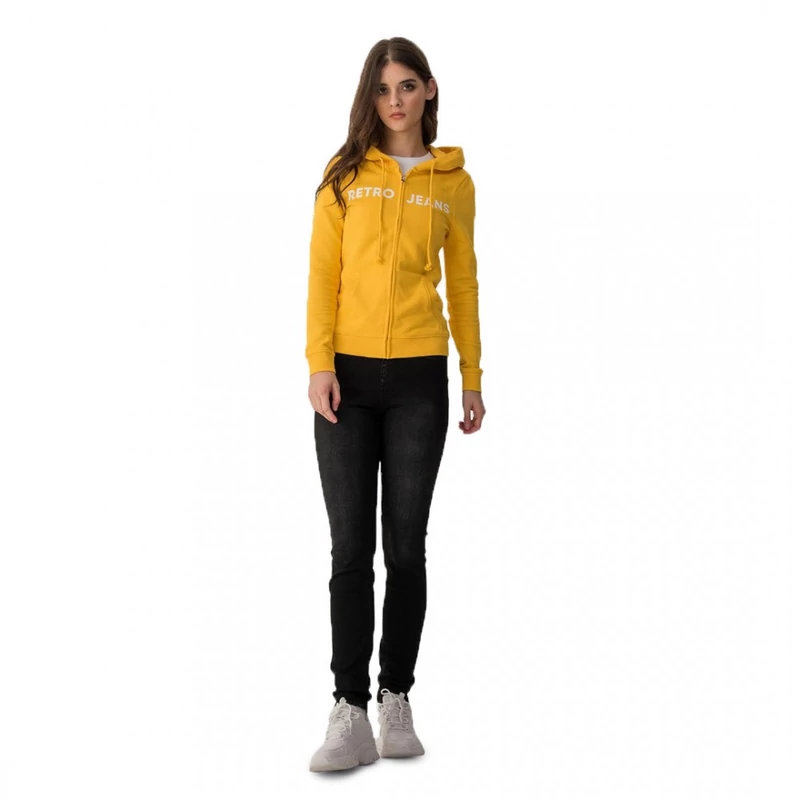 Retro melegítõ felsõ OLIVIA ZIP OUT JOGGING TOP YELLOW 