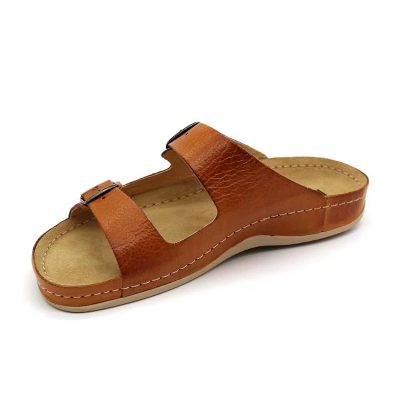 703 LEON Comfort férfi bőr papucs
