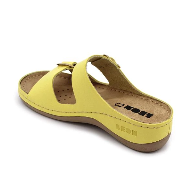 908 LEON Comfort női bőr papucs