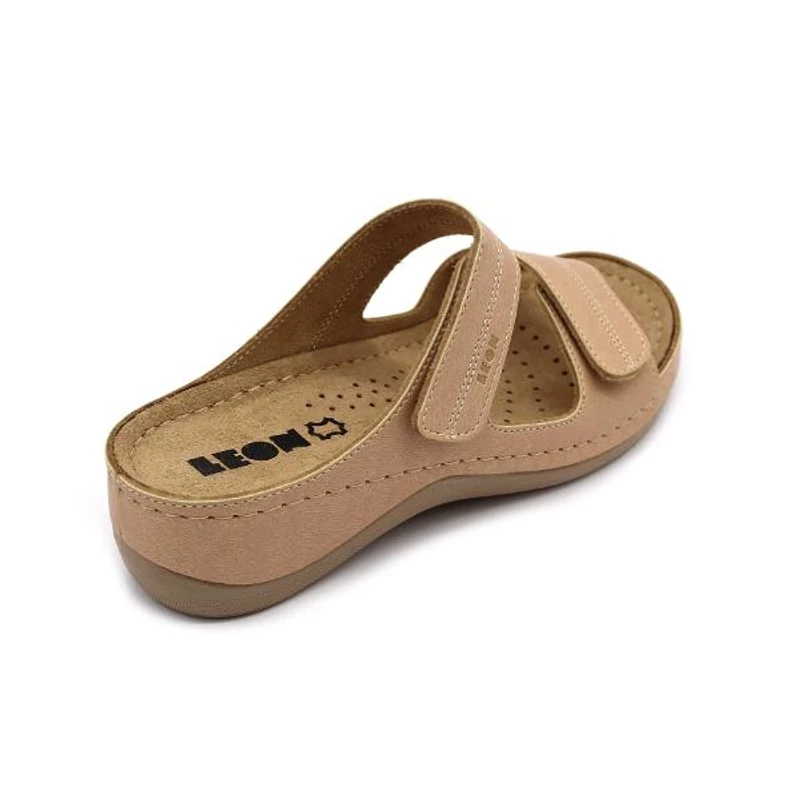 907 LEON Comfort női bőr papucs