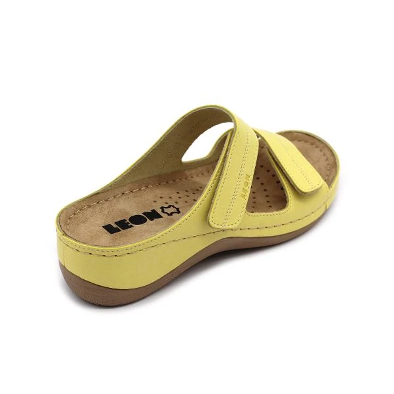907 LEON Comfort női bőr papucs