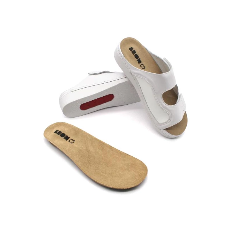 5010 LEON Comfort női bőr papucs