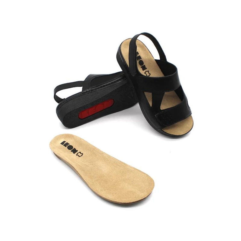 5020 LEON Comfort női bőr szandál