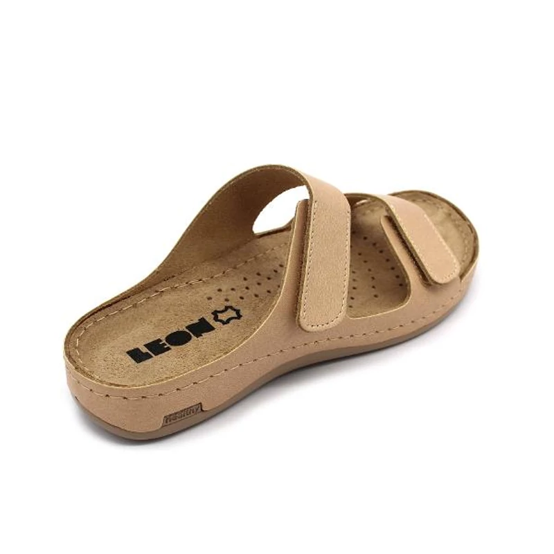 954 LEON Comfort női bőr papucs
