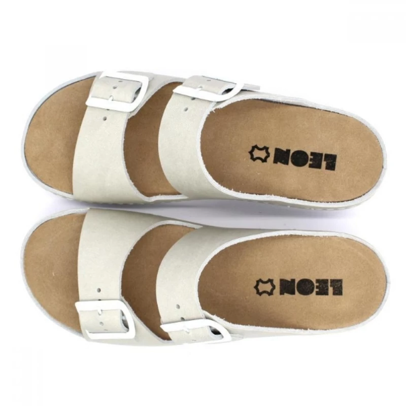 5012 LEON Comfort női bőr papucs