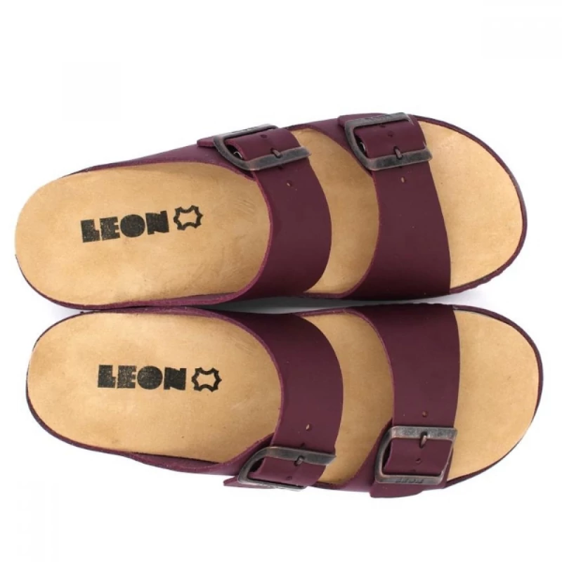 5012 LEON Comfort női bőr papucs