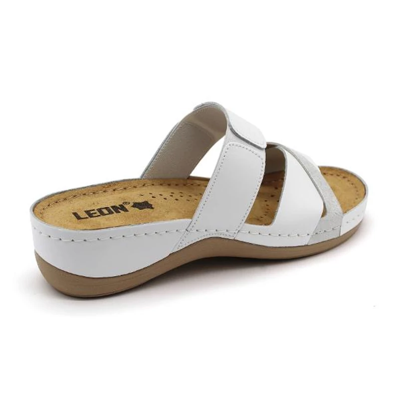 909 LEON Comfort női bőr papucs