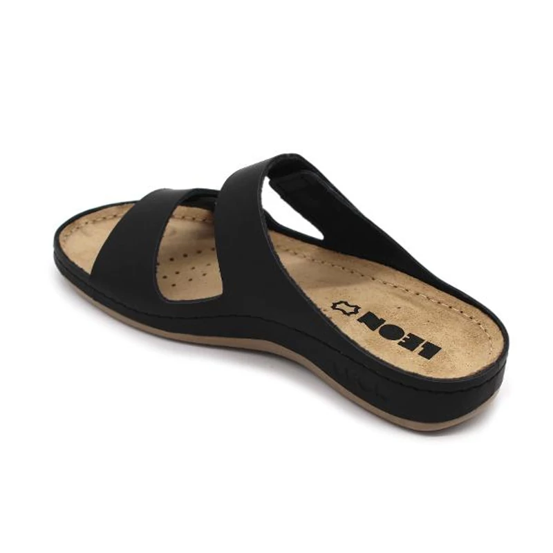 954 LEON Comfort női bőr papucs