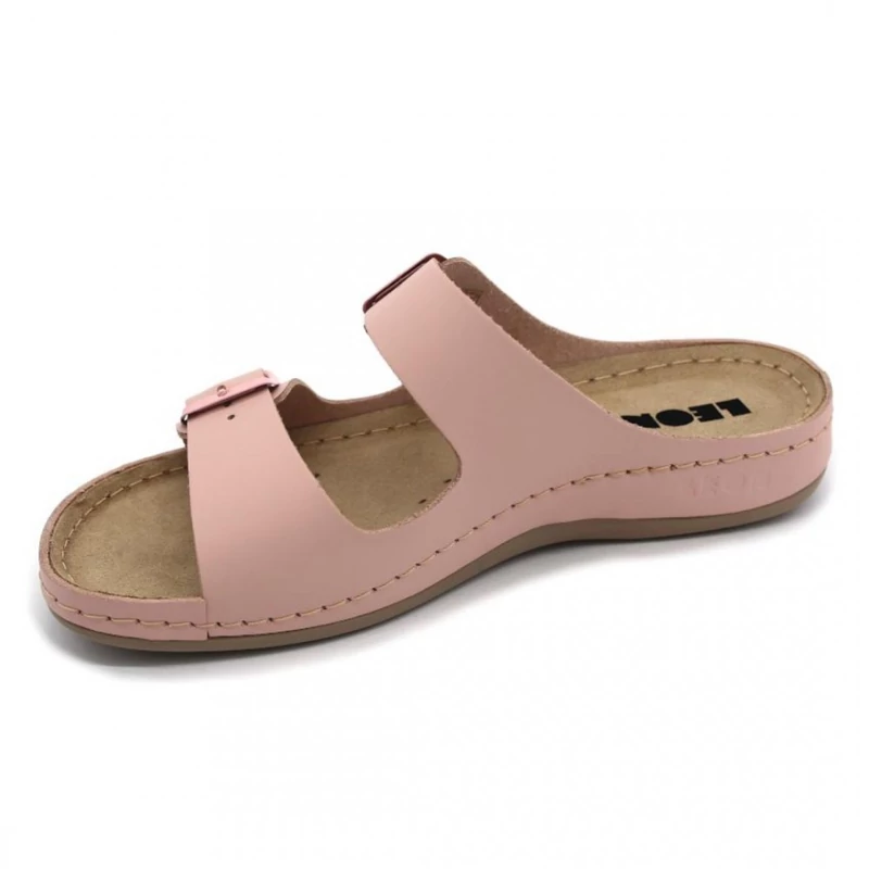 955 LEON Comfort női bőr papucs