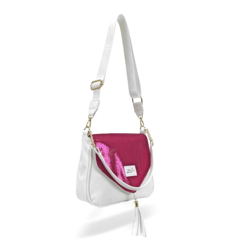 Zellia Női Oldaltáska 22226 Fehér-Pink - Shine -
