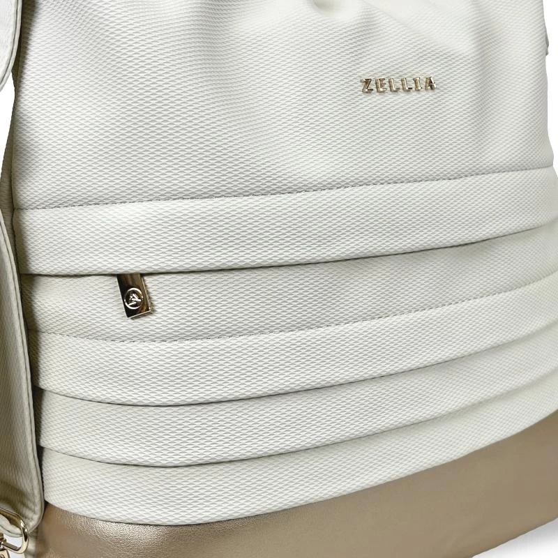 Zellia Női Válltáska/Hátizsáká Alakítható Hz-111 Beige-Pezsgő Arany - D217 -