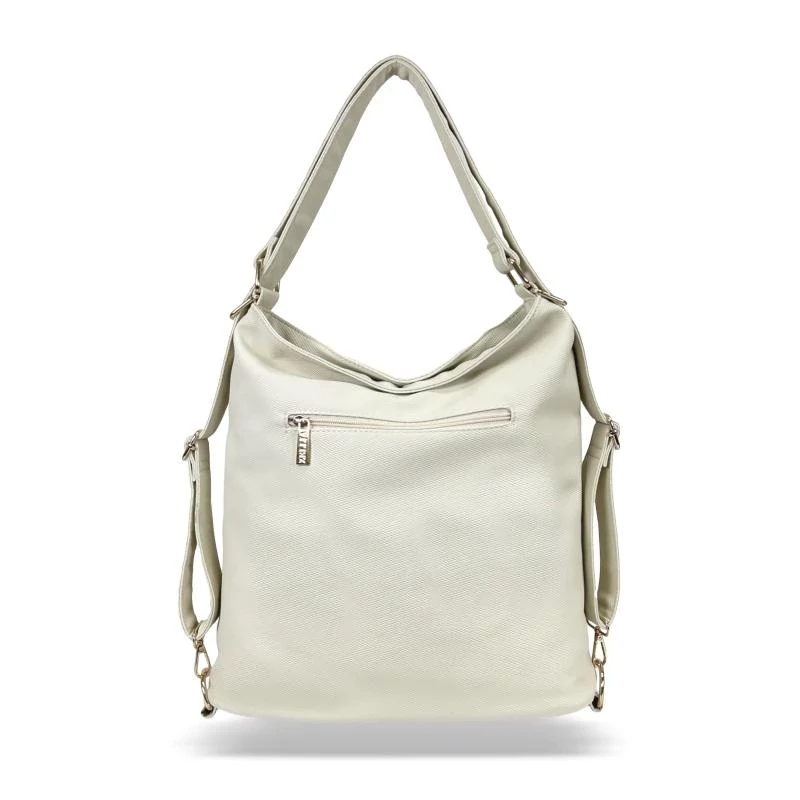 Zellia Női Válltáska/Hátizsáká Alakítható Hz-111 Beige-Pezsgő Arany - D217 -