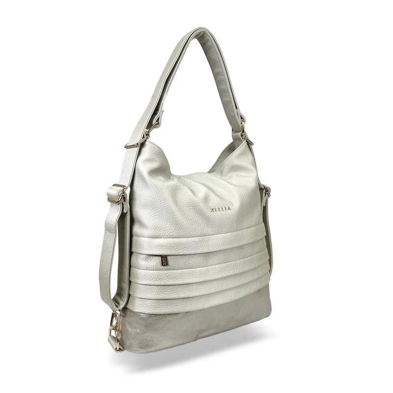 Zellia Női Válltáska/Hátizsáká Alakítható Hz-111 Pearl Beige - Gyöngyházas - K960