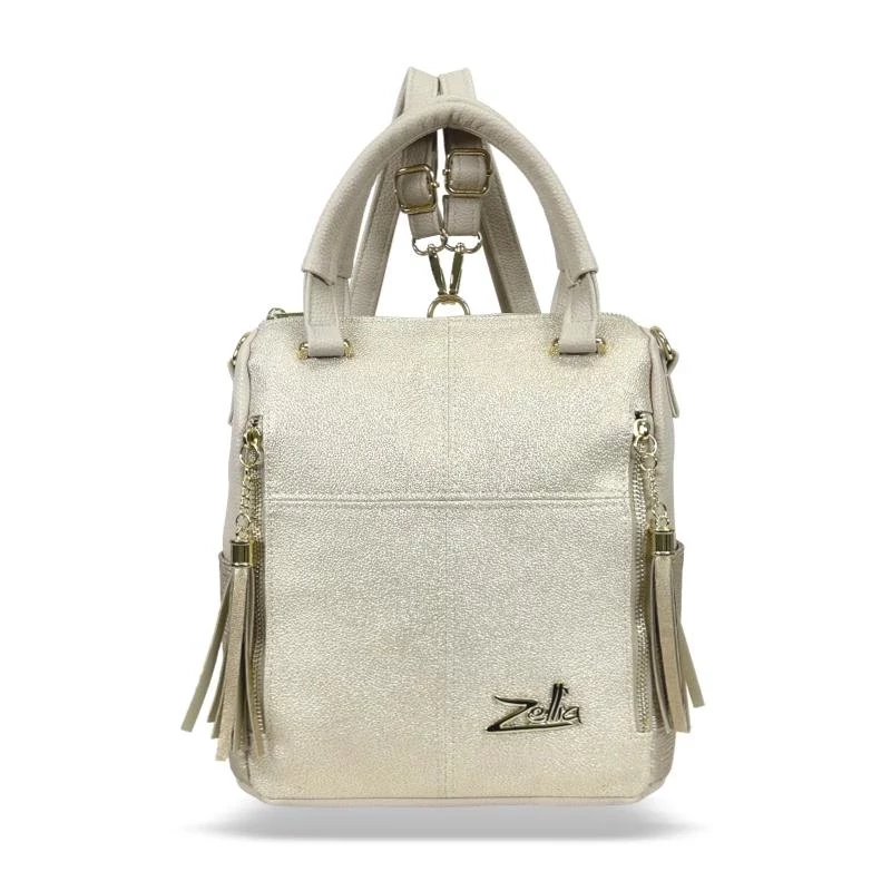 Zellia Női Hátizsák 24122 Beige-Arany - Rimini-Groove -