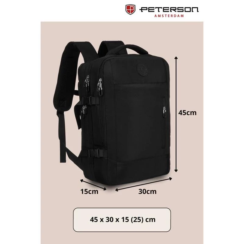 Peterson Hátizsák Ptn 24421-5074 Black - 45 X 30 X 25 Cm