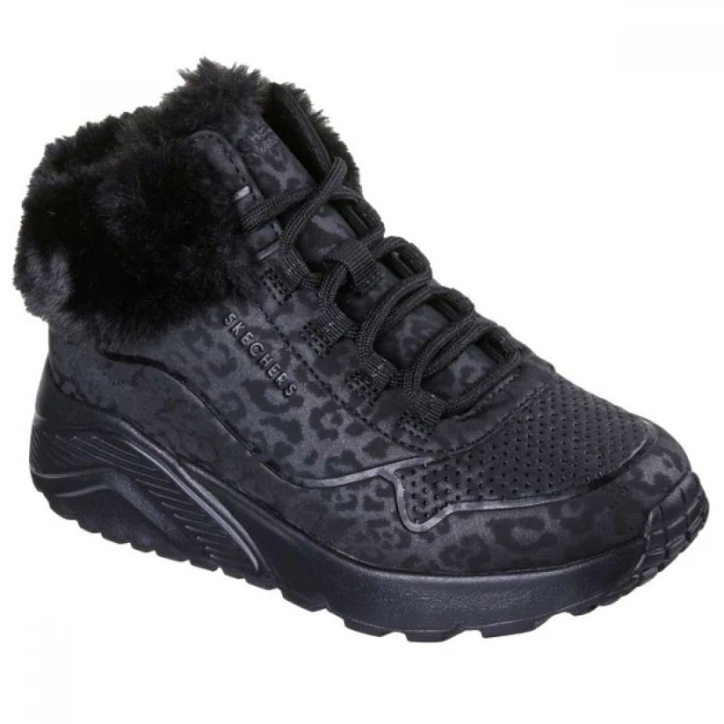 Skechers bakancs UNO LITE - COZY LEOPARD 