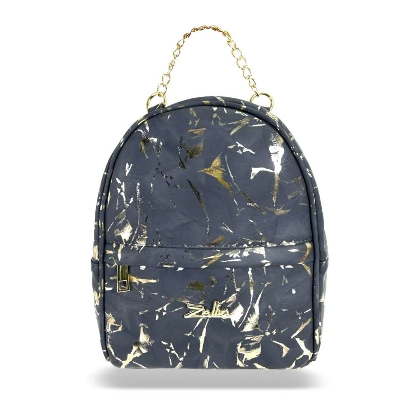 Zellia Női Hátizsák Zlb301 Sötét Kék-Arany - Leaf -