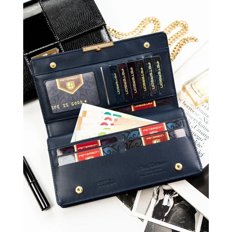 Peterson Női Pénztárca Ptn 005-Nf8-2738 Navy - Sötét Kék