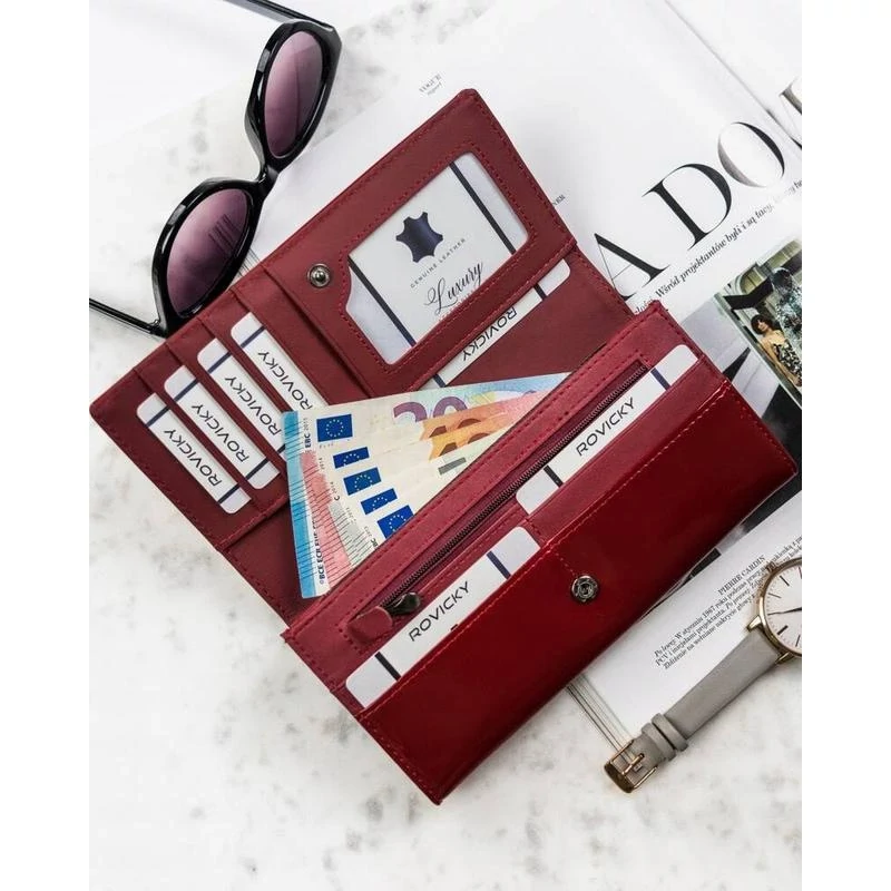Cavaldi Női Bőr Pénztárca H27-1-Sh9-6024 Red