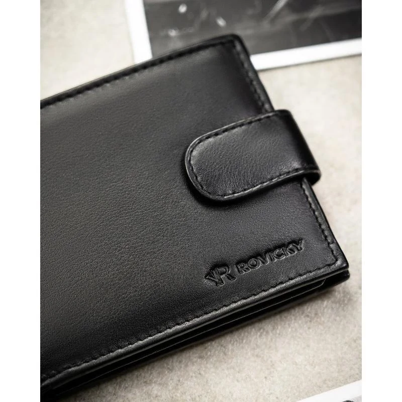 Rovicky Férfi Bőr Pénztárca 0670L-Rvd-0222 Black