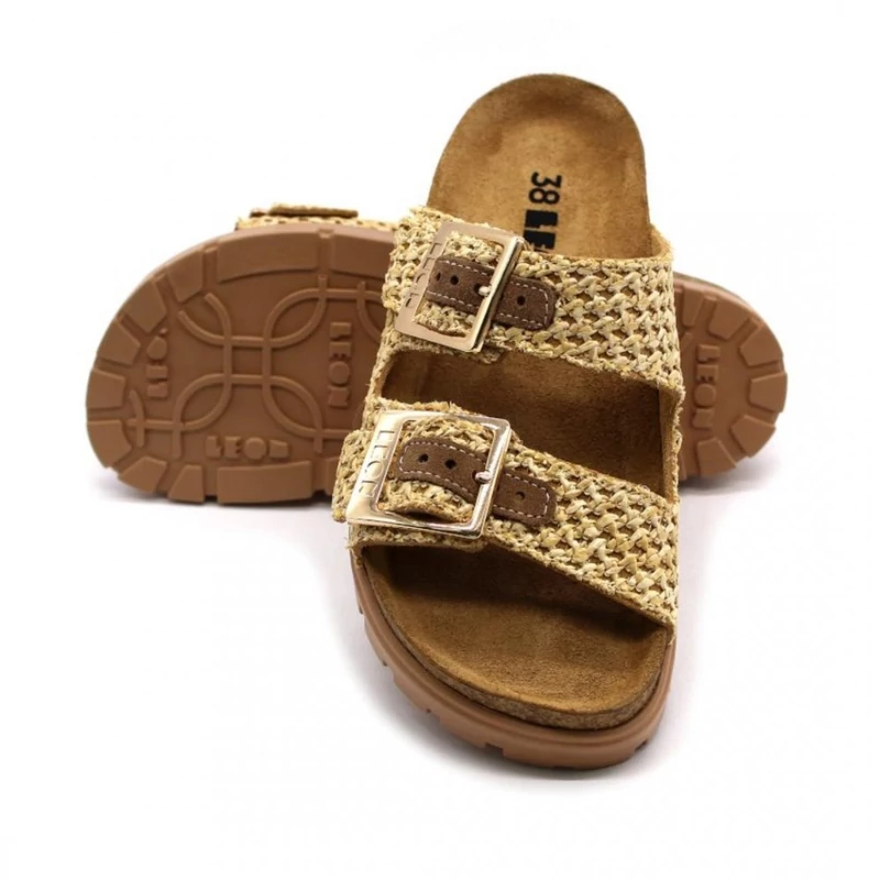 6017 LEON Comfort női bőr papucs