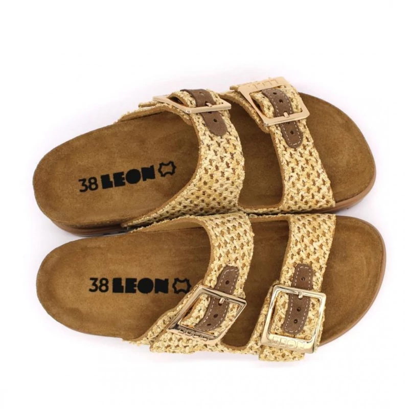 6017 LEON Comfort női bőr papucs