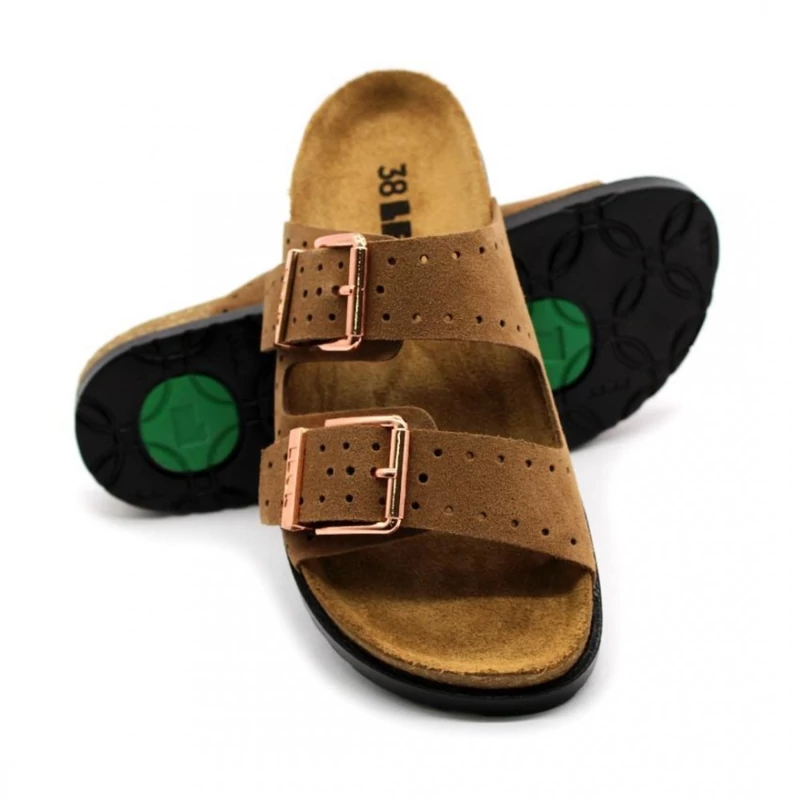 7012 LEON Comfort női bőr papucs