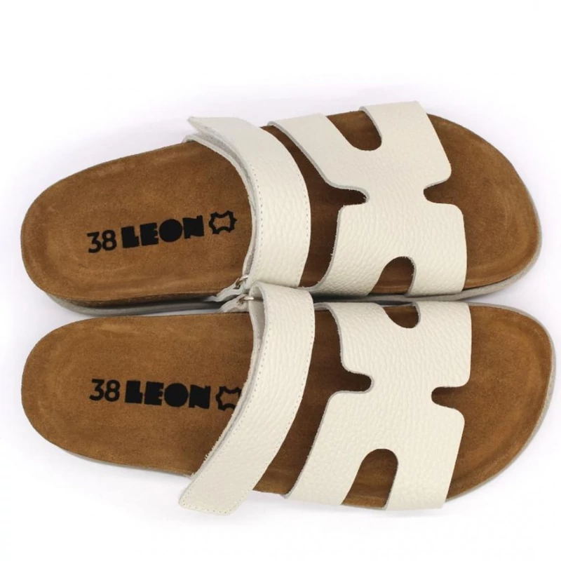7032 LEON Comfort női bőr papucs
