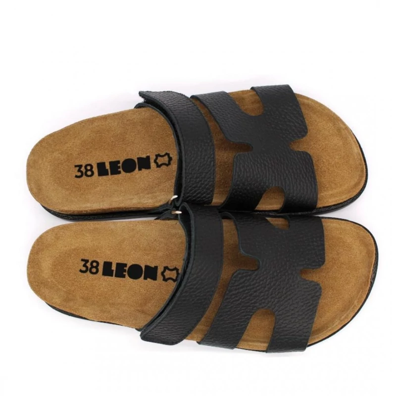 7032 LEON Comfort női bőr papucs