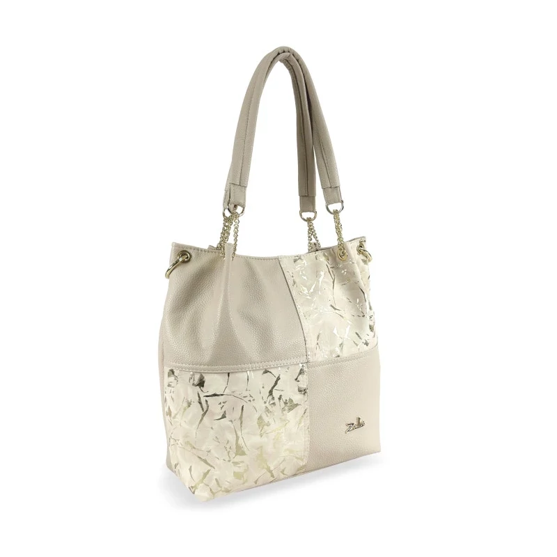 Zellia Női Válltáska ZLB377 Beige-Arany - Leaf -
