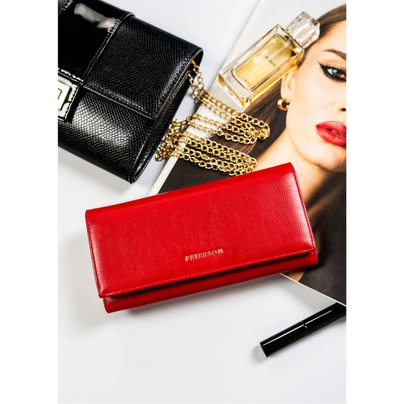 Peterson Női Bőr Pénztárca Ptn 72037-Sgn-8454 Red