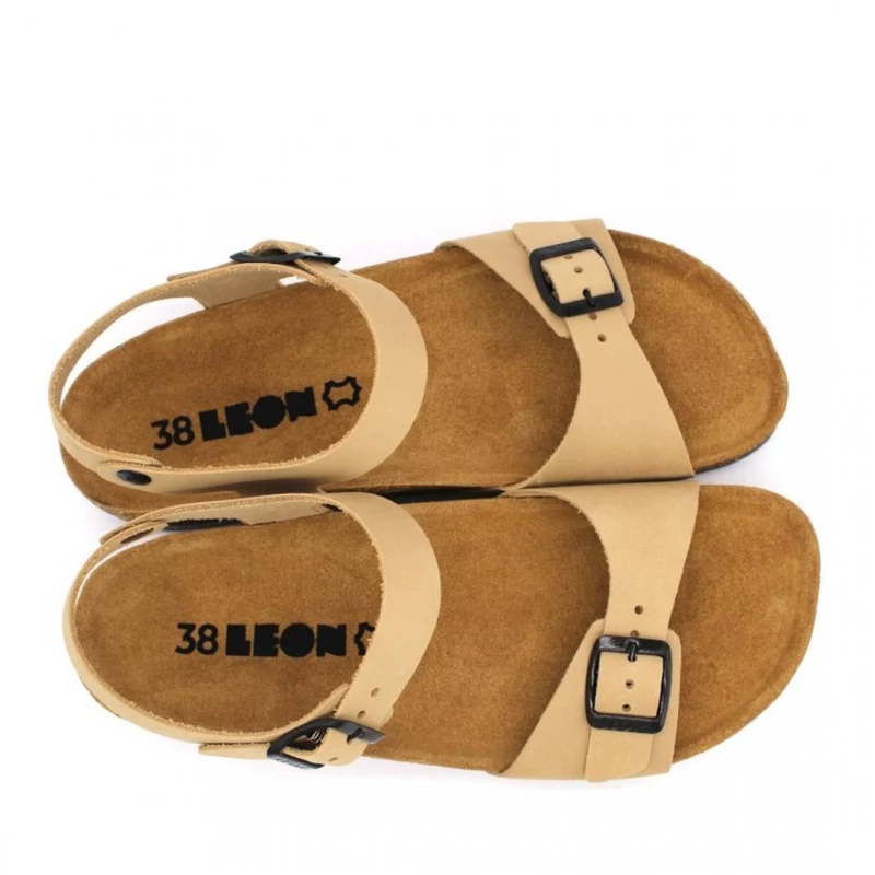4307 LEON Comfort női bőr szandál