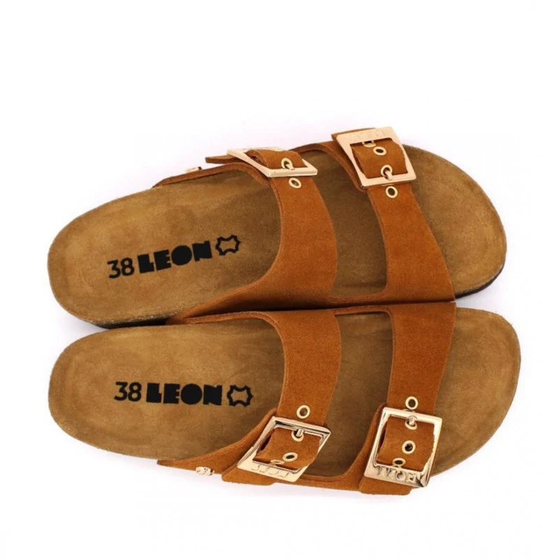 4015 LEON Comfort női bőr papucs