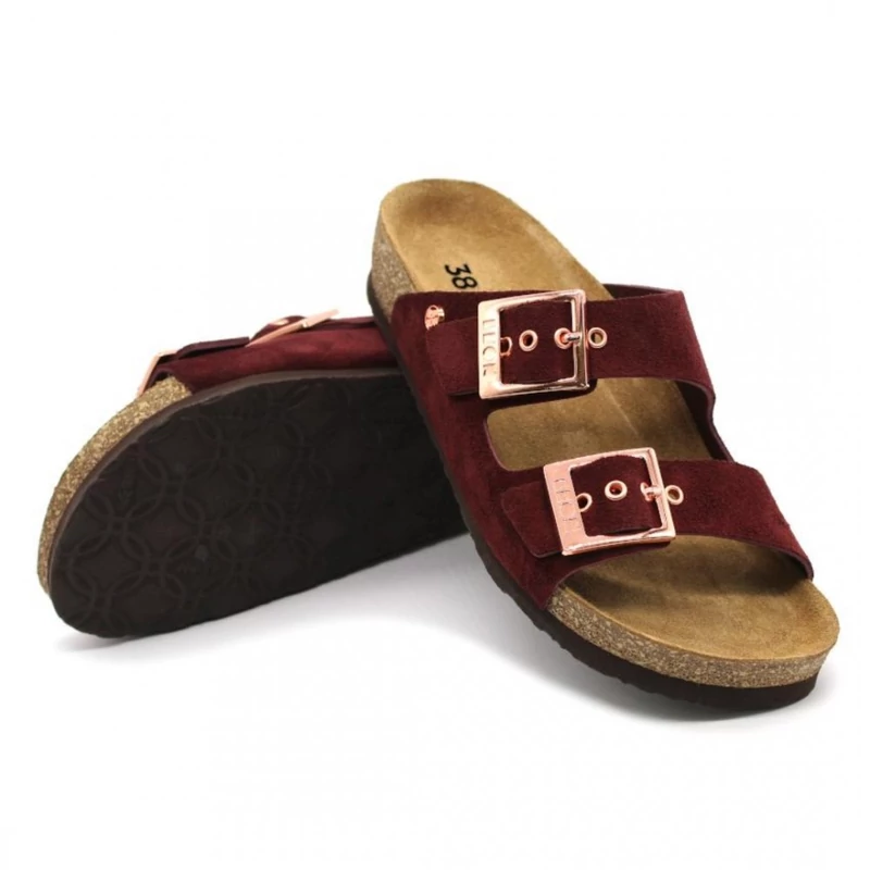 4015 LEON Comfort női bőr papucs