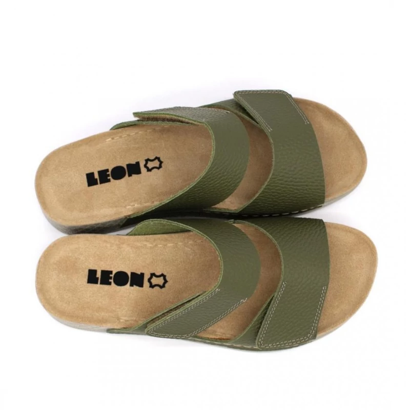511 LEON Comfort női bőr papucs