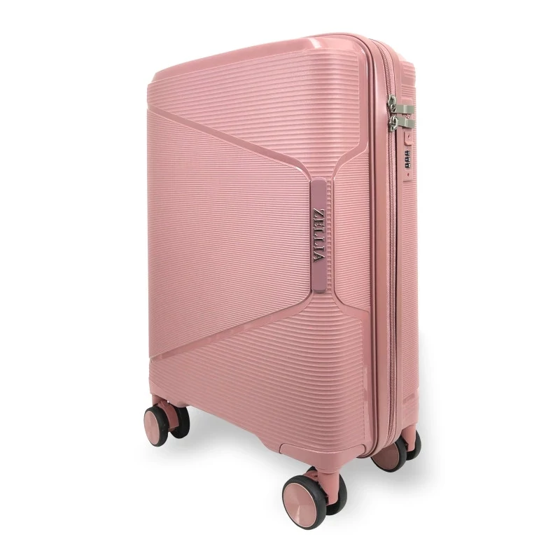 Zellia Polipropilén Bőrönd Ppb088 - Rosegold S Méret - 55 X 40 X 20 Cm