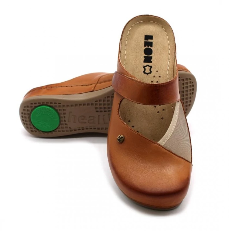 953 LEON Comfort női bőr klumpa