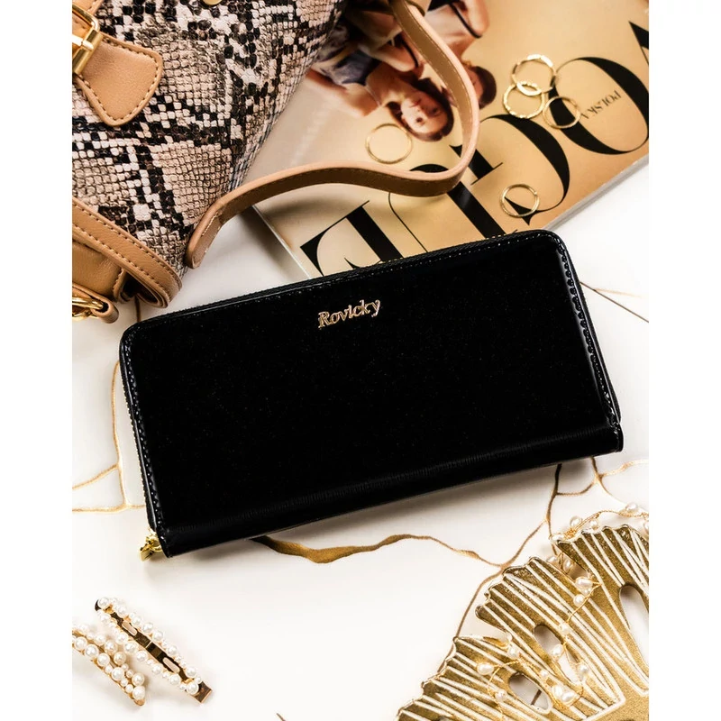 Rovicky Női Bőr Pénztárca  Rh-25-1-Sh-R-5234 Black - Fekete