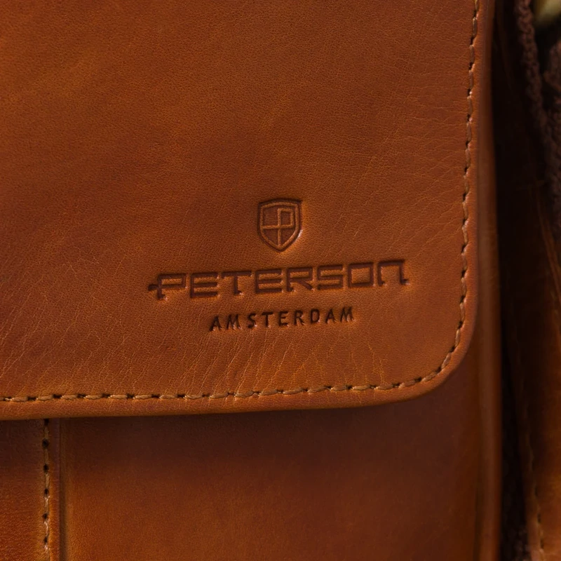 Peterson Férfi Bőr Oldaltáska Ptn 719-Cow-5041 Cognac