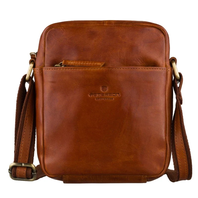 Peterson Férfi Bőr Oldaltáska Ptn 720-Cow-4976 Cognac