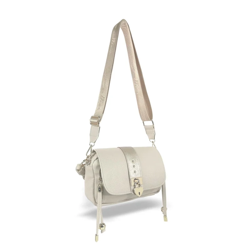 Zellia Női Oldaltáska 25131 Beige-Arany