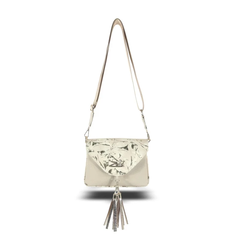 Zellia Női Oldaltáska 24104 Beige-Arany - Leaf -