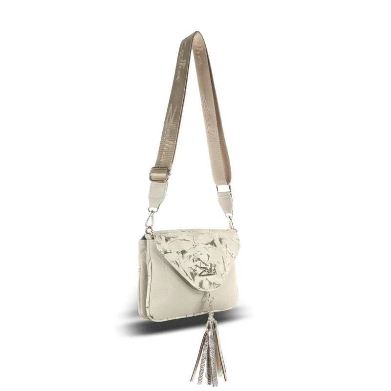 Zellia Női Oldaltáska 24104 Beige-Arany - Leaf -