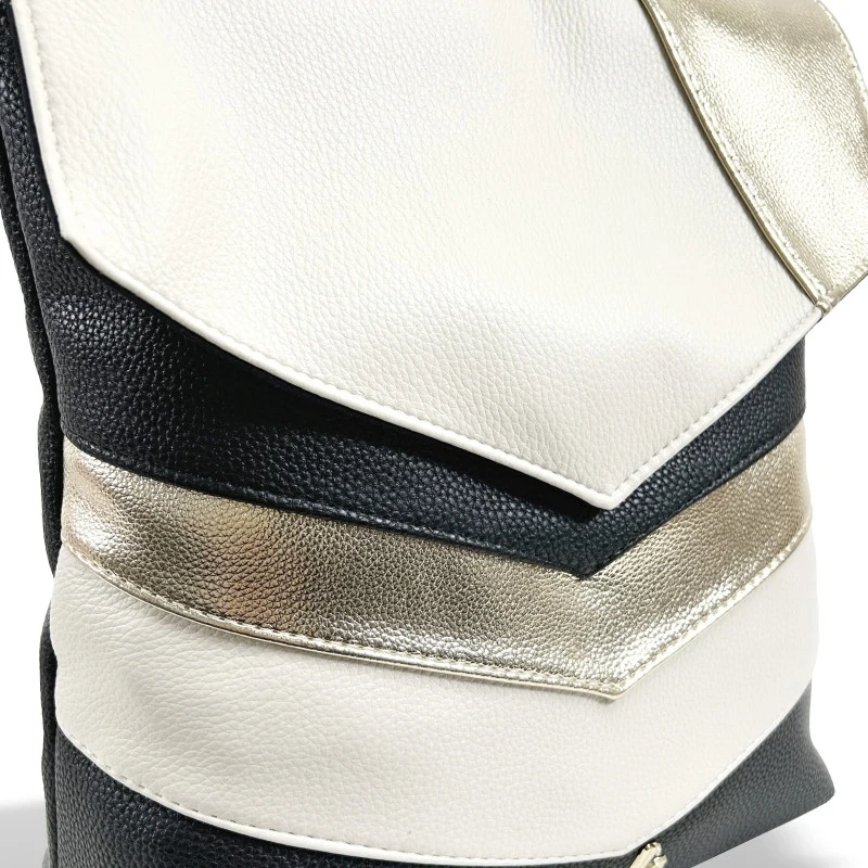 Zellia Női Hátizsák 24031 Fekete-Beige-Arany