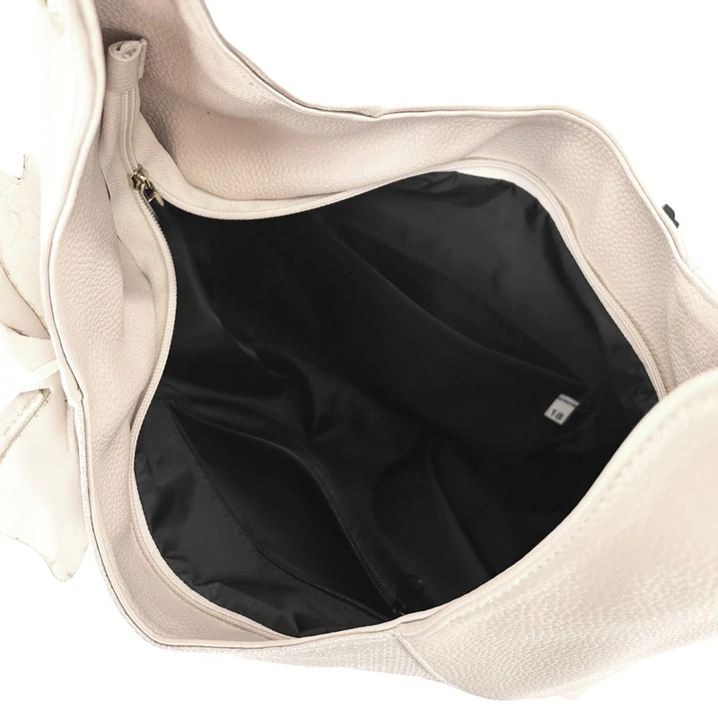 Zellia Női Válltáska 26038F Beige-Arany - Csillámos - Virág Dísszel -
