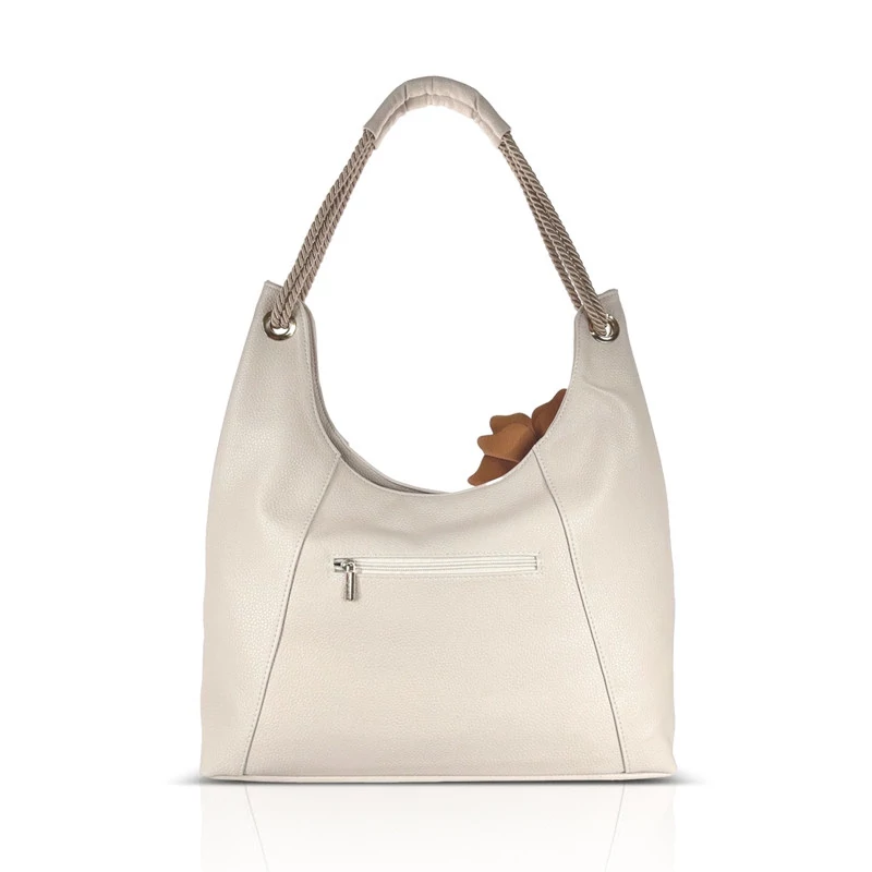 Zellia Női Válltáska 26038F Beige-Arany - Glass - Virág Dísszel -